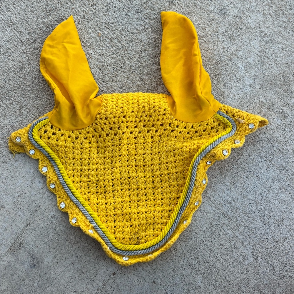 Yellow Crochet Eat Bonnet